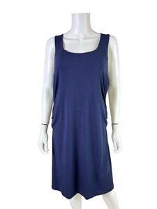 Tommy Bahama Women's Dress Tambour Tank Blue Sleeveless Knit Stretch Size XL NWT - Picture 1 of 13