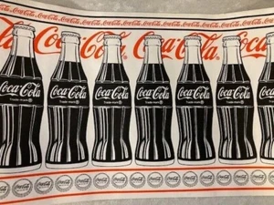 VTG 1993 Collectible Red Black Coca Cola Coke Bottles Wallpaper Border 8.5”x15’ - Picture 1 of 9