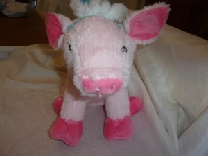 Dan Dee Plüsch 11 Zoll Stofftier rosa sitzendes Schwein Ferkel Hasenohren Ostern Dandee Liebe - Bild 1 von 3