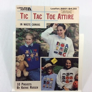 Leisure Arts 2251 Kreuzstich Handwerk Muster Tic Tac Toe Kleidung - Bild 1 von 10