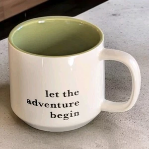 Threshold Porcelain Ceramic Inspirational Coffee Mug Let "The Adventure Begin" - Picture 1 of 12