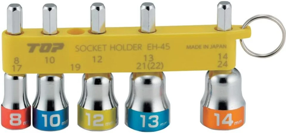 Top Kogyo (TOP) Impact Short Socket 5 Piece Set 8mm 10mm 13mm 14mm Holder B - Image 1 of 1