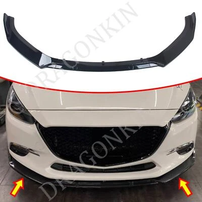 KIT DE CARROCERÍA DE PARACHOQUES DELANTERO LABIO ALERÓN 3 PIEZAS APTO PARA MAZDA 3 ALEXA 2014-2018 Foto 1 de 4