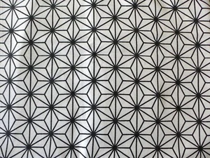 Dekostoff weiß mit geometrischem Muster Ashanoa Japan 1,5 m vB - Bild 1 von 2