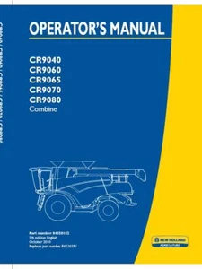 NUEVO HOLLAND CR9040 CR9060 CR9065 CR9070 CR9080 COSECHADORA MANUAL DE OPERADOR - Imagen 1 de 1