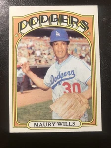 Maury Wills 1972 Topps Vintage Baseball Card #437 Dodgers SHARP CLEAN! - Picture 1 of 2