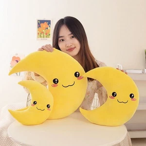25/35cm Soft Pillow Funny Smile Stuffed Back Cushion Home Decorative - Picture 1 of 12