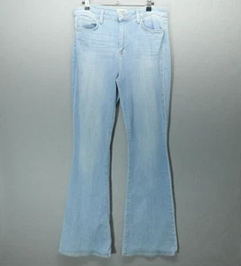 L'Agence Jeans Womens 32 Light Wash Flare High Rise Stretch Denim Blue USA Made - Picture 1 of 14