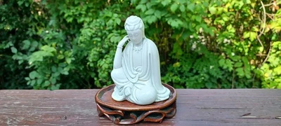 ⭕️ 19-го века китайский экспорт Blanc de Chine статуя, Kwanyin или Guanyin - Изображение 1 из 4