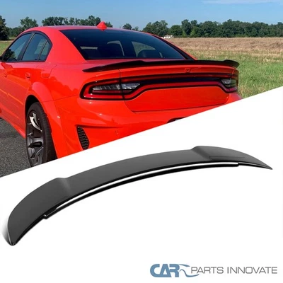 Fits 15-23 Dodge Charger Hellcat Style Glossy Black Rear Trunk Spoiler Wing Lip Foto 1 de 4