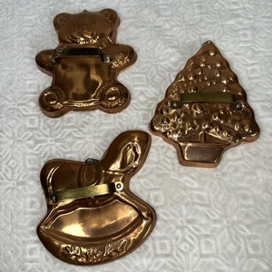 Set stampi tagliabiscotti in rame albero di Natale orso cavallo a dondolo Himark Portogallo - Foto 1 di 11