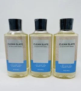 x3 BATH & BODY WORKS CLEAN SLATE 3-IN-1 HAIR & BODY MEN'S WASH SHOWER GEL SEALED - Picture 1 of 1