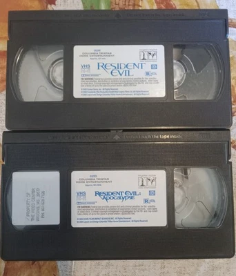 Resident Evil (VHS, 2002) & Resident Evil Apocalypse (2004)VHS TAPES ONLY - Image 1 of 3