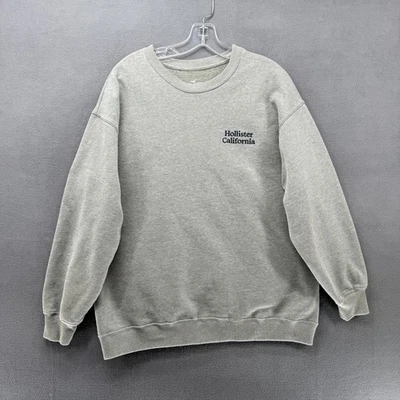 Sudadera Hollister California Para Hombre Gris Medio Polar Cuello Redondo Pullover Foto 1 de 4