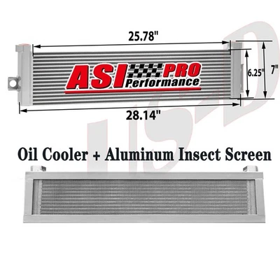 Aluminum Oil Cooler + Insect Net For 2015-2020 2018 BMW M3 M4 M2 S55 F80 F82 F83 - Image 1 of 4