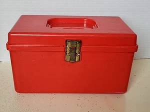 Vintage Wilson Wil-Hold Red Sewing Box with Tray - Picture 1 of 7