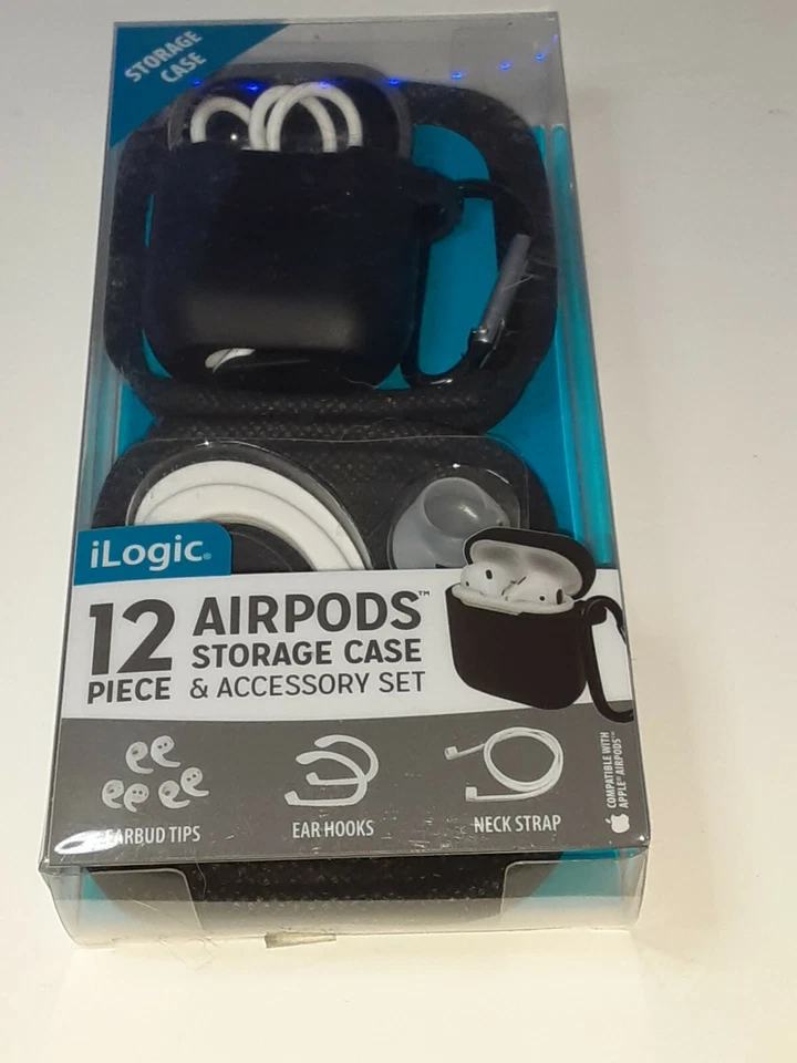 iLogic Airpods Gray Storage Case & Accessory Set 12 PC