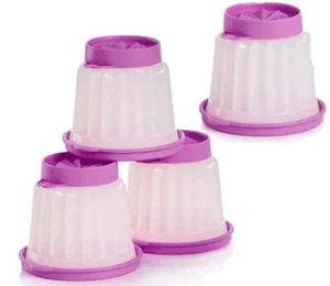Tupperware Mini Jello Jellette Moldes Púrpura Transparente Set X 4 Tazas de Postre de Gelatina - Imagen 1 de 2