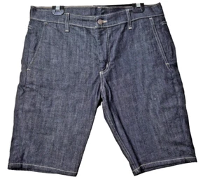 Levi Strauss & Co 511 Men's Denim Shorts Blue Size W34 L11 Dark Wash VGC - Picture 1 of 7