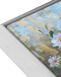 Metal Floating Frame for 24x36 Canvas Paintings, 0.8" Deep, Silver 🖼️ - Picture 1 of 9