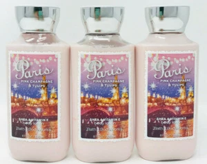 3 Bath & Body Works Paris Pink Champagne Tulips lotion cream 8 fl oz - Picture 1 of 1