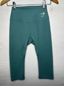 Gymshark Leggings Donna Taglia S Allenamento Cropped Teal Capri - Foto 1 di 5
