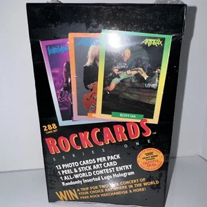 Vtg RockCards Series One Sealed Box 288 Trading Cards Set Music USA Brockum 1991 - Picture 1 of 8