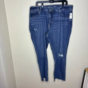 old navy womens size 16 dark wash blue jeans new with tags - Picture 1 of 9