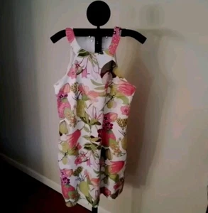 Trina Turk Aptos Tropical Print Dress Sz 8 - Picture 1 of 4