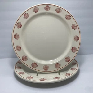 Vintage Gemware Shell Dinner Plates | 11.25 in | Pink | USA | Set of 2 | GWP1 - Picture 1 of 8