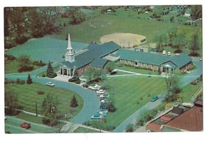 LUTHERAN CHURCH of the REDEEMER Aerial View Maple Birmingham Michigan Postcard - Picture 1 of 2
