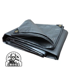 SILVER PREMIUM 14 MIL REINFORCED EXTREME HEAVY DUTY POLY TARP (CHOOSE YOUR SIZE) - Picture 1 of 3
