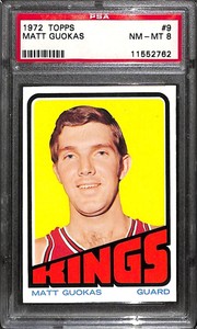 1972 Topps #9 MATT GUOKAS PSA 8 11552762