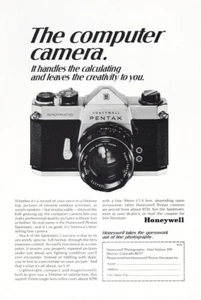 Honeywell Pentax 1968: anuncio impreso vintage con cámara de computadora - Imagen 1 de 1