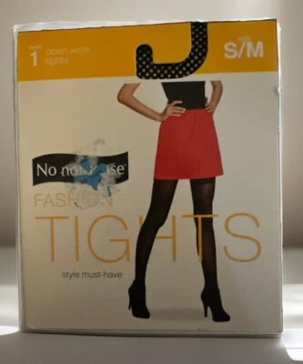 Medias de trabajo abiertas de moda No Nonsense Fishnet negras S/M NUEVAS NUEVAS EN PAQUETE Foto 1 de 2