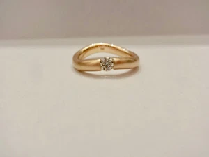Anillo tensor curvo con BRILLANTE 0,26 quilates, tallas 52-57, hecho a mano - Imagen 1 de 1