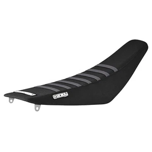 2019-2024 Kawasaki KX KXF 450 gripper seat cover all BLACK with GREY ribs #174 - Picture 1 of 5