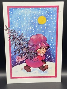 Rare Collectible Vintage Christmas Postcard With Canceled Stamp - 1986 - Picture 1 of 3