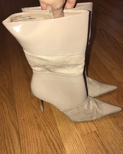 Hot Tomate Kunstleder Wildleder High Heels Stilettos Damenschuhe Größe 9,5 # - Bild 1 von 7