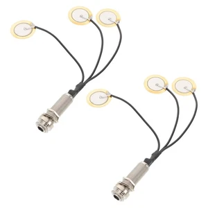 2 Pcs Electric Box Piano Pickup Piezoelectric Acoustical Kalimba Microphone - Picture 1 of 12