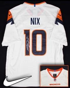 Bo Nix Signed Denver Broncos Nike NFL Replica Game Jersey (Beckett) M - Picture 1 of 5