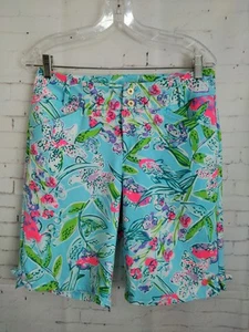 Lilly Pulitzer Fairway performance short sway this way Bali blue Size 10  (B5) - Picture 1 of 9