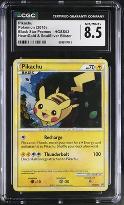 CGC 8.5 Pikachu 2010 Black Star Promos HGSS03 Holo Pokemon Card - Image 1 of 2