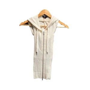 Blazer con capucha para mujer Quince marfil 100 % cachemir mongol inserción talla XS/S/M - Imagen 1 de 6