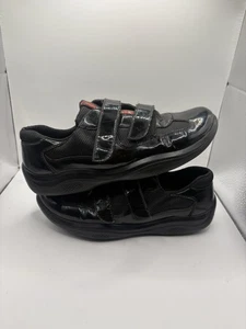 Prada America's Cup Black Patent Leather Sneakers Strap Size US 5 & EU 38 No Box - Picture 1 of 8