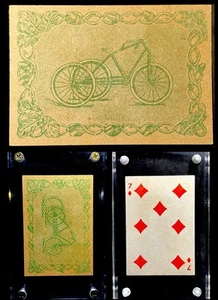 c1885 High Grade Roadster Tricycle Litho Printed Antique Poker Rare Playing Card - Picture 1 of 21