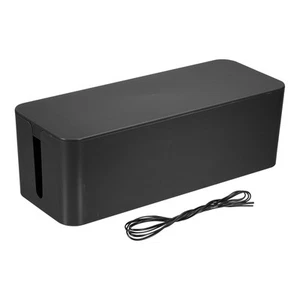Cable Management Box Cord Organizer Box w Tie for Home Large Black - Afbeelding 1 van 6