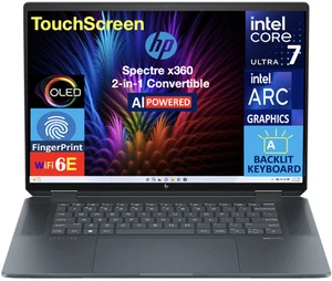 Portátil táctil HP Spectre x360 16 2880x1800 Intel Ultra 7-155H 32 GB 512 GB SSD W11H - Imagen 1 de 5