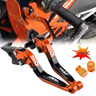 For KTM Duke 125 200 390 2013-2023 CNC Extendable Brake Clutch Levers Handle - Image 1 of 4