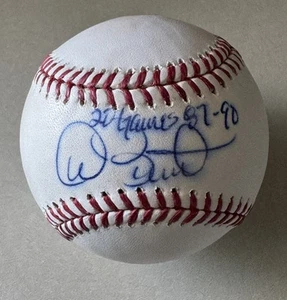 Dave Stewart Oakland Athletics Signed MLB Baseball 87-90 20 Games Inscription - Picture 1 of 4